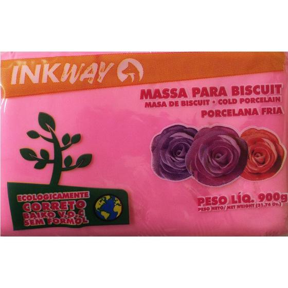 Imagem de Massa Para Biscuit Rosa 900g Ink Way