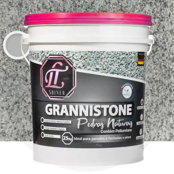 Imagem de Massa Para Efeito Pedras Naturais Grannistone 25 Kg - LT Shiner