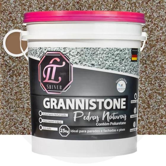 Imagem de Massa Para Efeito Pedras Naturais Grannistone 25 Kg - LT Shiner