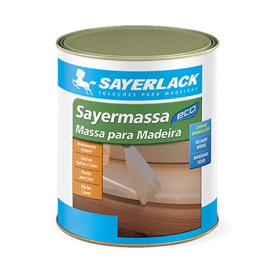 Imagem de Massa para madeira base agua 380g branco sayermassa