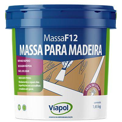 Imagem de Massa para Madeira e Calafetagem F12 Branco 1,65kg - Viapol