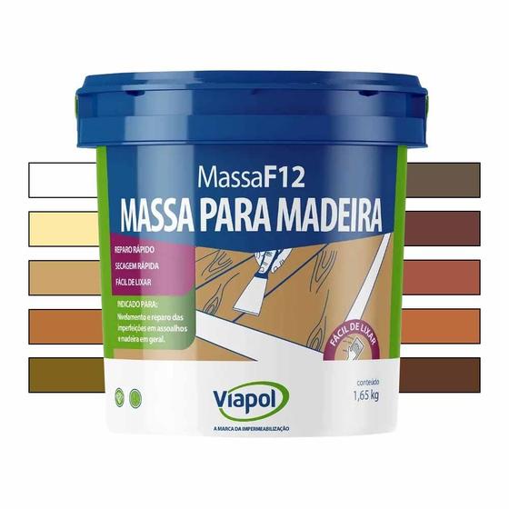 Massa Para Madeira Reparo Calafetar F-12 400g Viapol - Massa para ...