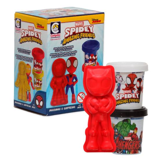 Imagem de Massa Para Modelar Com Molde Surpresa Spidey Amigos 3 Itens