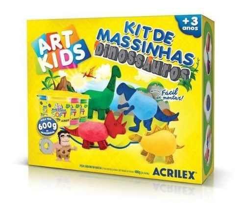 Imagem de Massa Para Modelar Criativa Art Kids Dinossauro Familia