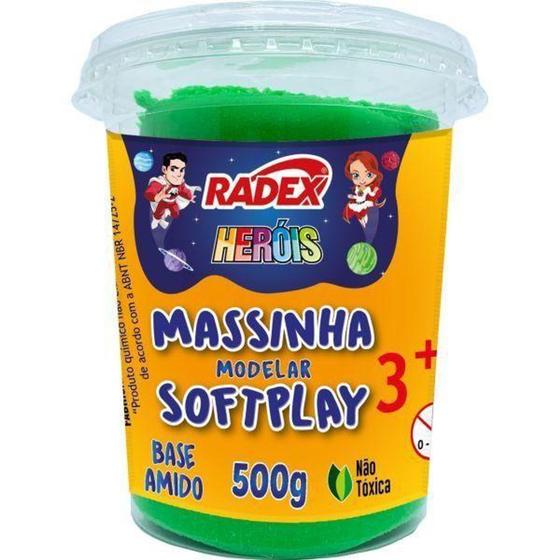 Imagem de Massa para modelar herois 500g. verde bs. amido radex pote