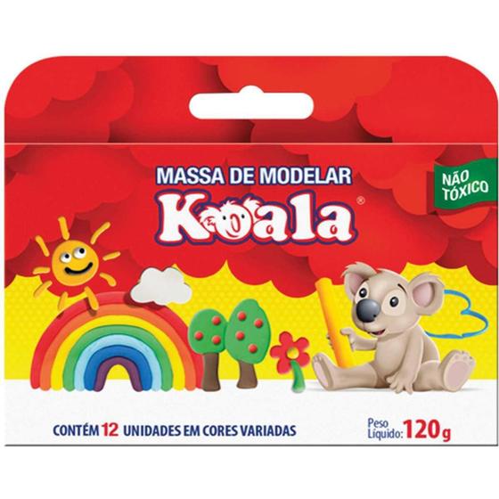 Imagem de Massa para modelar koala c/ 12 cores pct com 06 - GNA