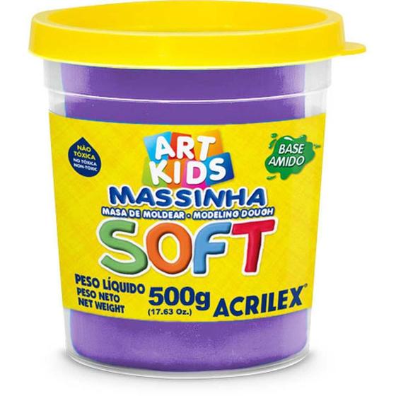 Imagem de Massa para modelar soft 500g.violeta bs amido - GNA - Acrilex