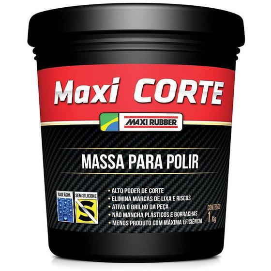 Imagem de MASSA PARA POLIR A BASE DE ÁGUA MAXI CORTE 1kg 6MH050 - Maxirubber - Maxi Rubber