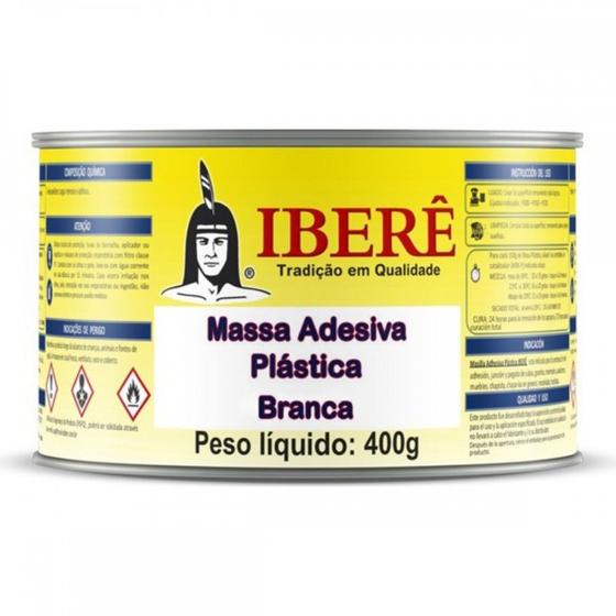 Imagem de Massa Plastica Ibere 400G Branca Com Catalizador  410021810 ./ Kit Com 12