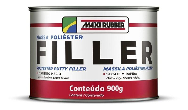 Imagem de Massa Poliester 900g Filler - Maxi Rubber