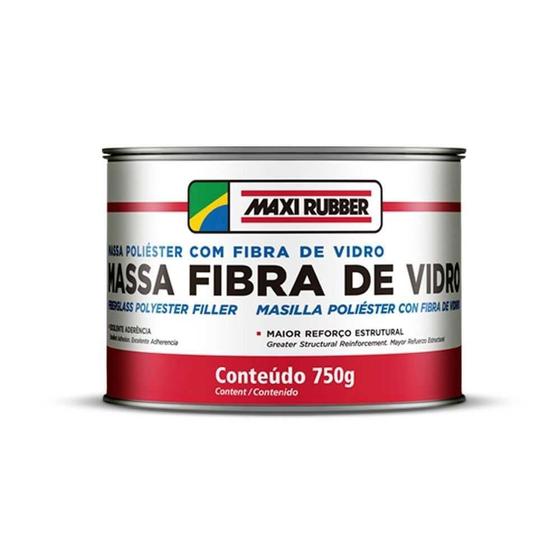 Imagem de Massa poliester com fibra 750g - maxi rubber