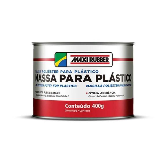 Imagem de Massa poliester p/ plastico 400g - maxi rubber