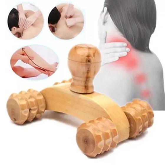 Imagem de Massageador Carrinho de Madeira Maderoterapia Portátil Corporal Relaxante Massagem Anti Stress