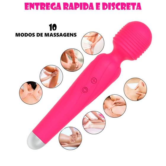 Imagem de Massageador Corporal Power Varinha Magica Poderoso Envio J