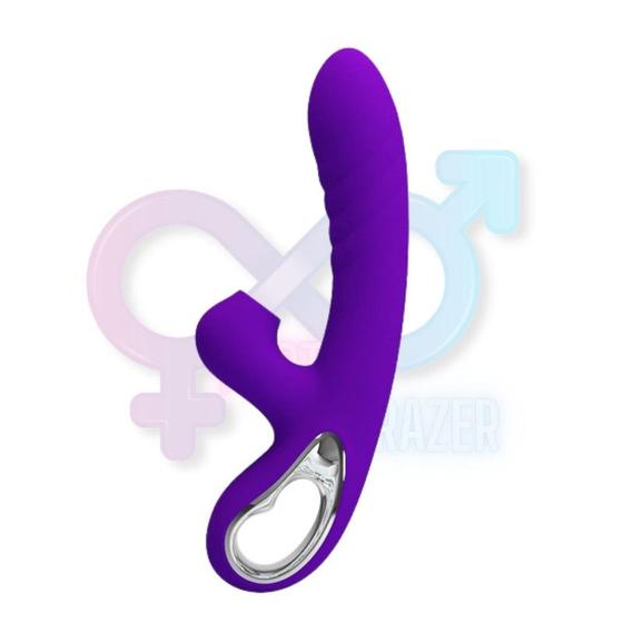 Imagem de Massageador corporal vibrador feminino golfinho aveludado