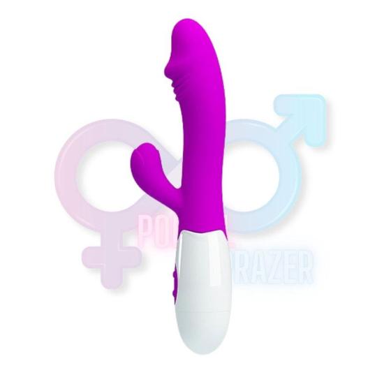 Imagem de Massageador corporal vibrador feminino golfinho aveludado