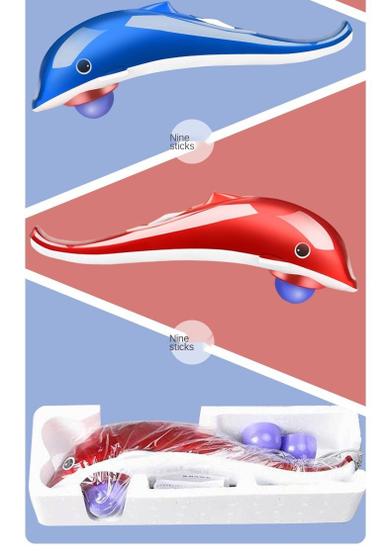 Imagem de Massageador De Costas Golfinho Elétrico Corporal Pescoço Pés