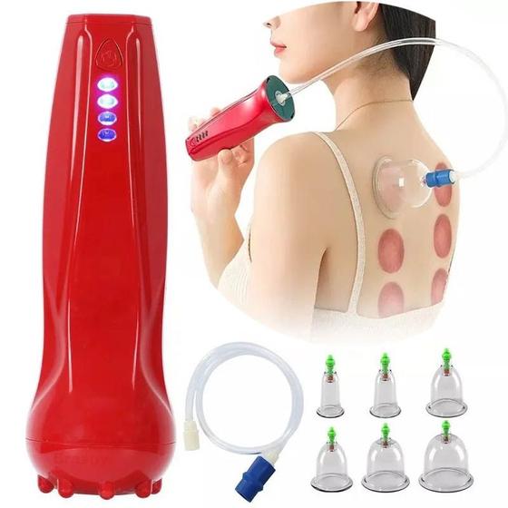 Imagem de Massageador Elétrico Kit Com 6 Ventosas Potente