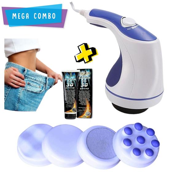 Imagem de Massageador Elétrico Orbital 2500 Rpm Redutor Medidas Drenagem Linfática + Super Gel 30 Ervas