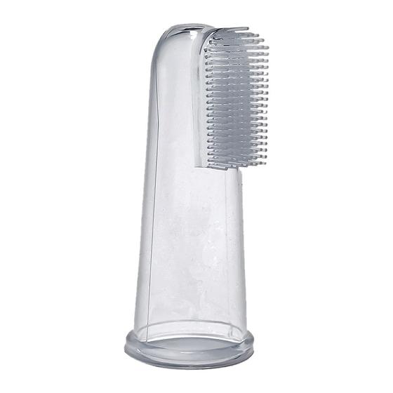 Imagem de Massageador escova dental infantil silicone transparente - adoleta