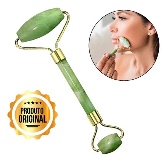 Imagem de Massageador Facial Pedra De Jade Rollo Anti Rugas Stress