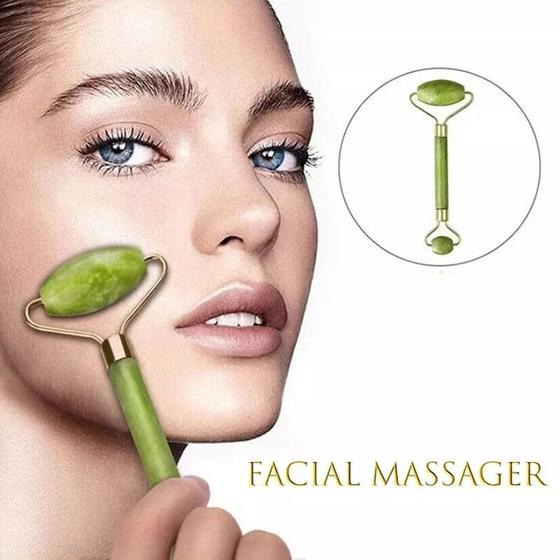 Imagem de Massageador Facial Roller Pedra Jade Qualidade Para seu Rosto