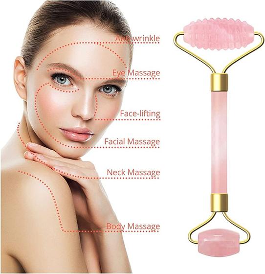 Imagem de Massageador Facial Rosa de Quartzo