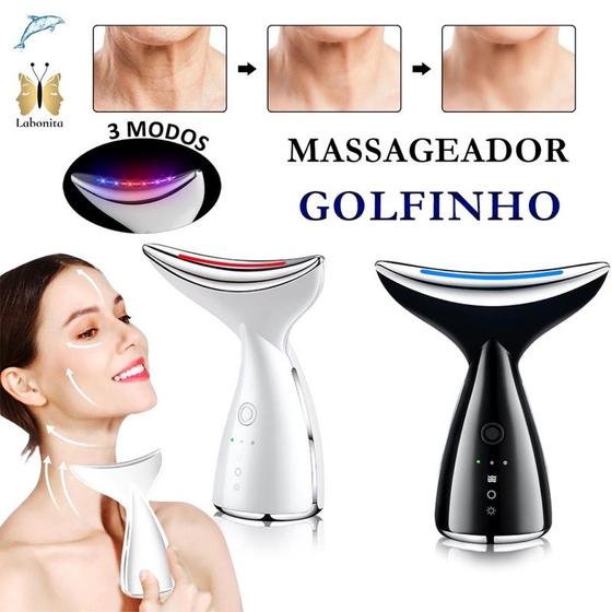 Imagem de Massageador Golfinho para Tratamento Anti-idade com LED Fototerapia Rejuvenescedor-22002