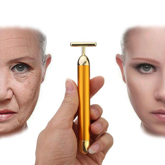 Imagem de Massageador Harmonização Facial Eletrico Anti Ruga Botox 24K