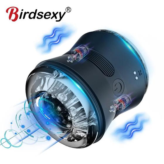 Imagem de Massageador masculino masturbador rotativo automático telescópico  - BirdSexy