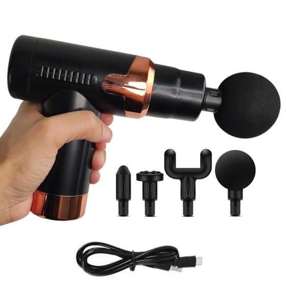 Imagem de Massageador Miofacial 6 Modos 4 Pontas Massagem Relaxante Sem Fio Alivia Dores Circulaçao Anti Estresse Musculo Corpo