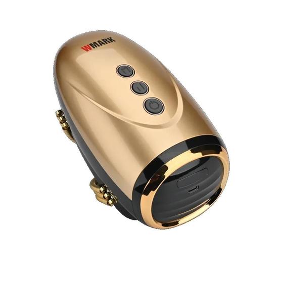 Imagem de Massageador Portatil Barbeiro Sm001 Wmark Dourado