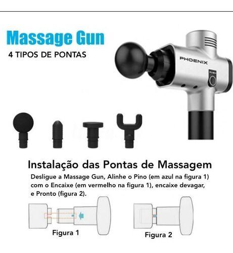 Massageador Profissional Pistola Muscle Fascial Gun Aparelho Corporal ...