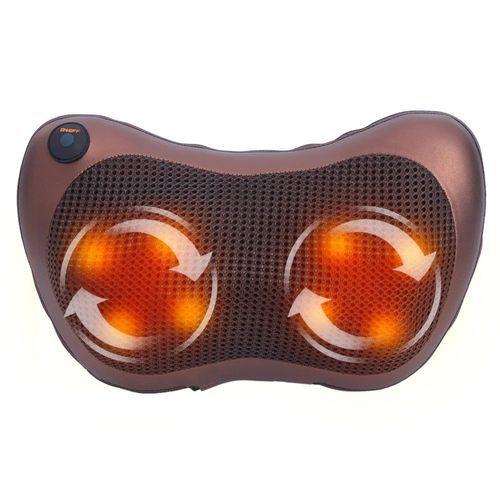 Imagem de Massageador Shiatsu De Pescoço Lombar Veicular Infravermelho Carro Massager Pillow