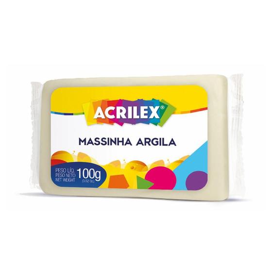 Imagem de Massinha Argila Acrilex 100gr Cor Natural