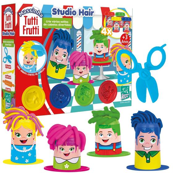 Imagem de Massinha Cortes De Cabelo Maluco Tutti Frutti Studio Hair - Super Toys