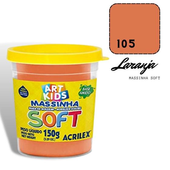 Imagem de Massinha de Modelar Acrilex Soft 150g Laranja