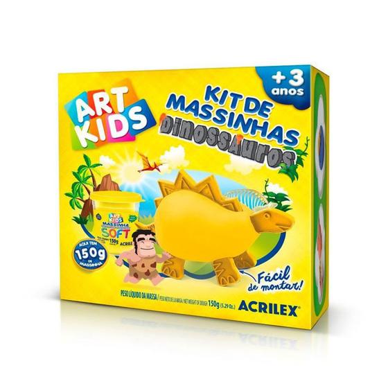 Imagem de Massinha De Modelar Artkids Acrilex Molde Dinossauros 150g