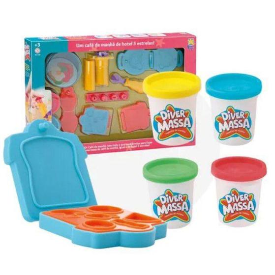 Imagem de Massinha De Modelar Café Da Manha Brinquedo Comidinha Moldes - DIVERTOYS