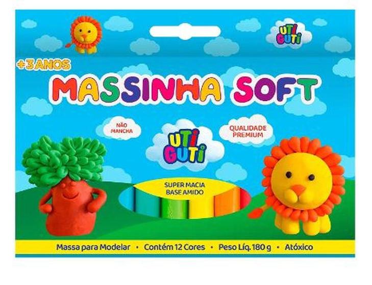 Massinha de Modelar Com 12 Cores Uti Guti Neon - Licyn Menor preço em Massinha de Modelar Com 12 Cores Uti Guti Neon - Licyn
