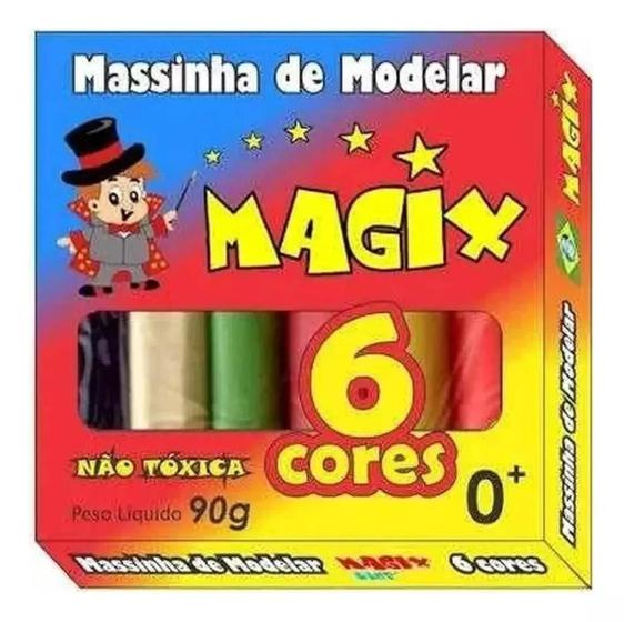 Imagem de Massinha de Modelar Magix 06 cores kit 03 unids Atacado