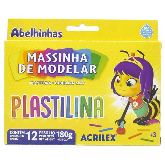 Massinha de Modelar Plastilina Acrilex - 12 Cores Menor preço em Massinha de Modelar Plastilina Acrilex - 12 Cores