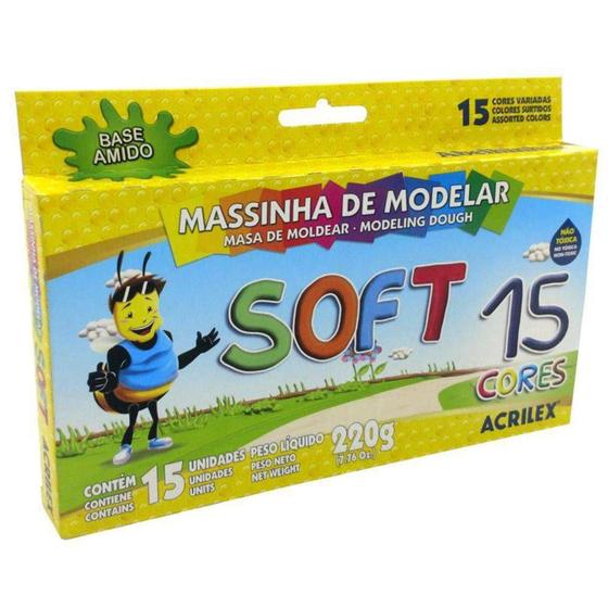 Imagem de Massinha de Modelar Soft 15 Cores Acrilex