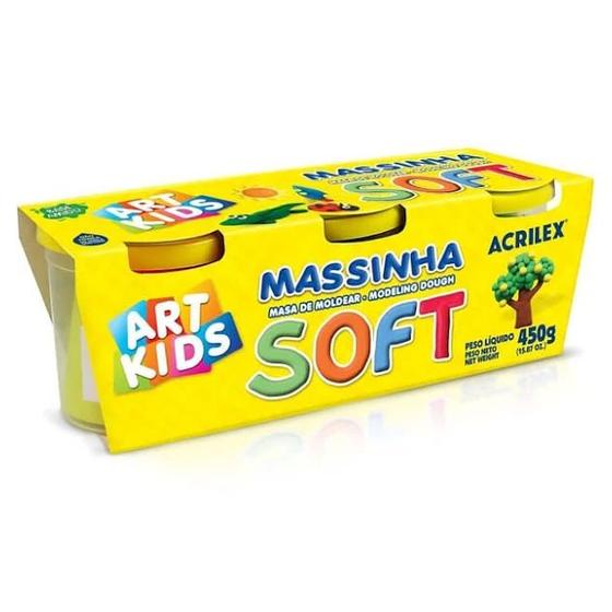 Imagem de Massinha de Modelar - Soft - 3 Potes - 150ml - Acrilex