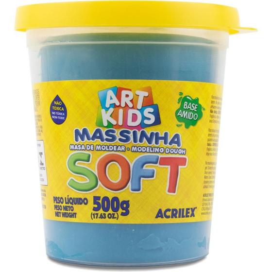 Imagem de Massinha de Modelar Soft 500g Azul Acrilex