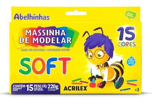Imagem de Massinha de Modelar Soft Acrilex c/ 15 cores