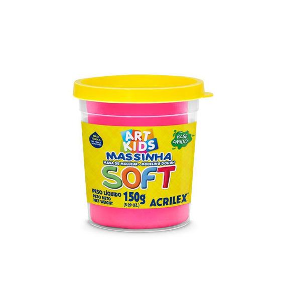 Imagem de Massinha De Modelar Soft Rosa 150g Acrilex