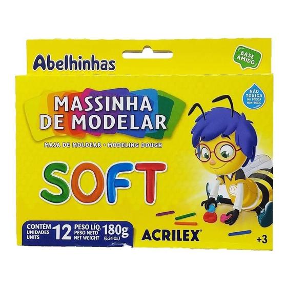 Imagem de Massinha de Modelar SoftCcom 12 Cores 07312 - Acrilex