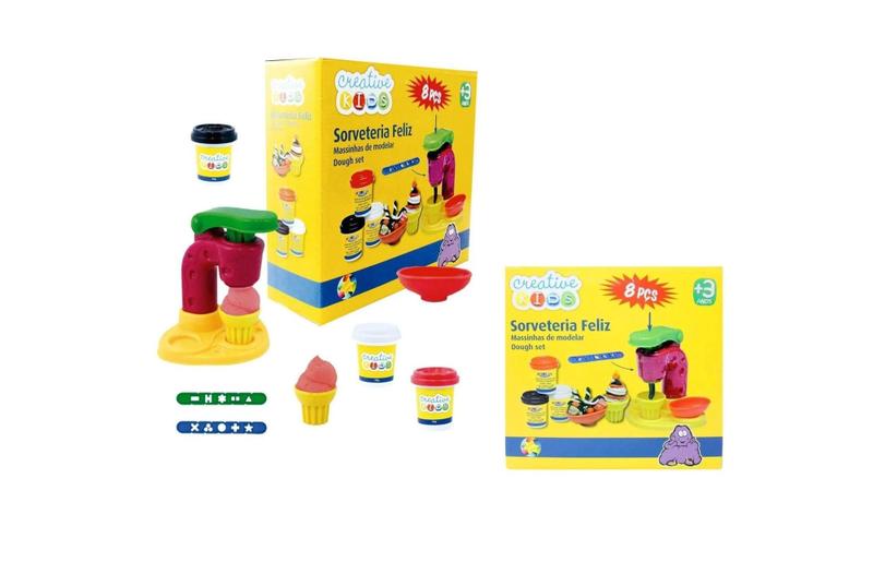 Imagem de Massinha De Modelar Sorveteria Feliz Brinquedo Criança Diversão - DMTOYS