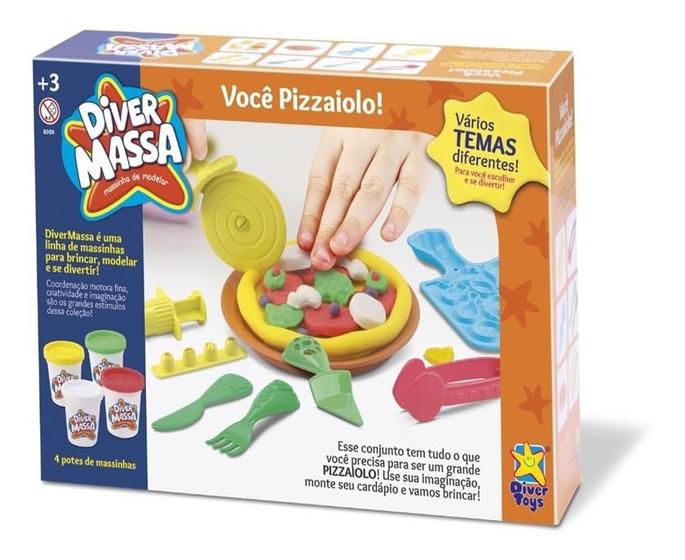 Imagem de Massinha Diver Massa Pizzaiolo Pizza - Divertoys